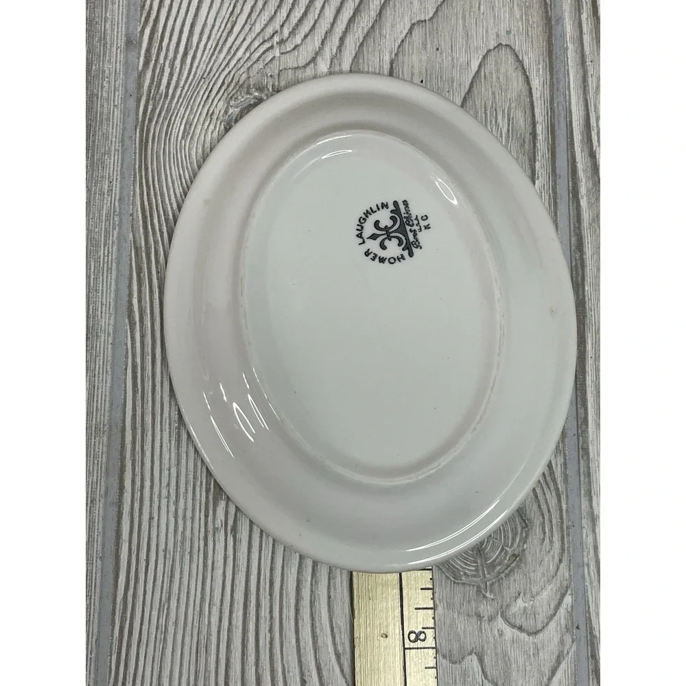 Vintage Homer Laughlin Atomic Diamond Restaurant Turquoise  7 X 5 1/2